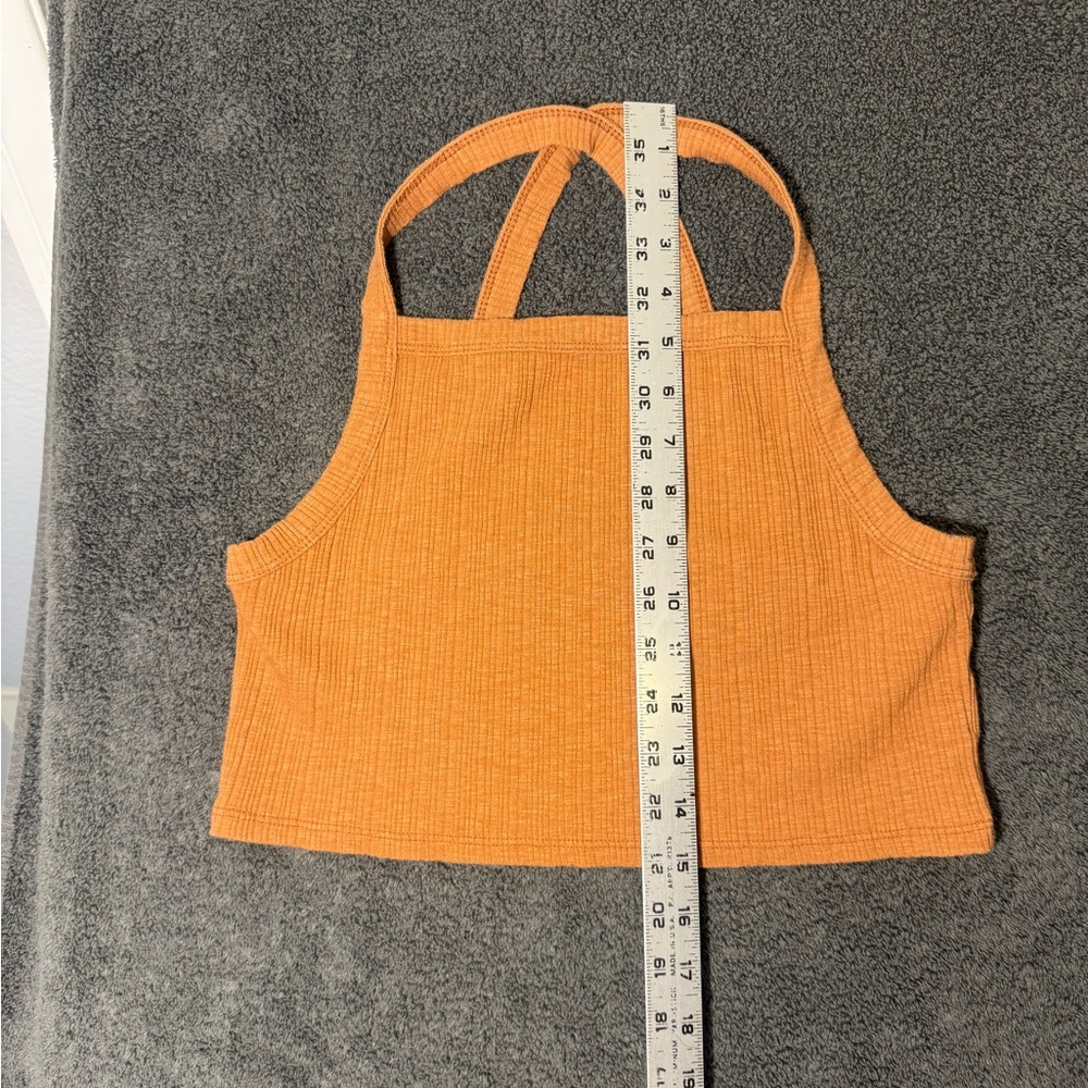 American Eagle Rust Ribbed Halter Top - Picture 4 of 4